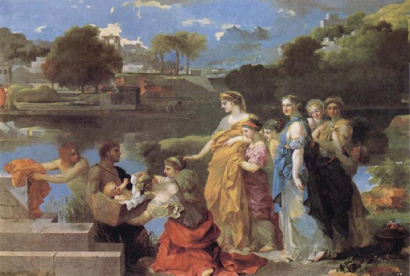 Bourdon, Sebastien The Finding of Moses France oil painting art
